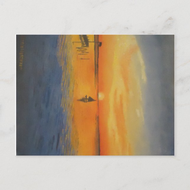 Postal Navegar En Un Sunset LBI (Anverso)