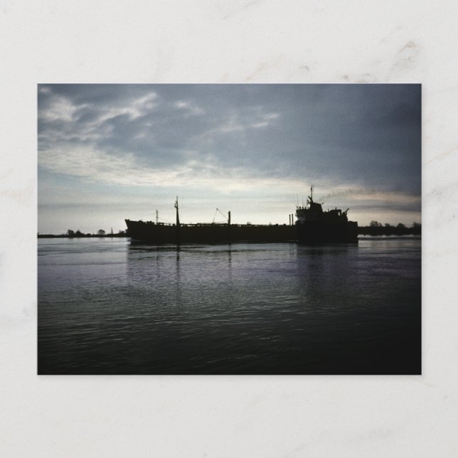 Postal Navegar por la noche (Anverso)