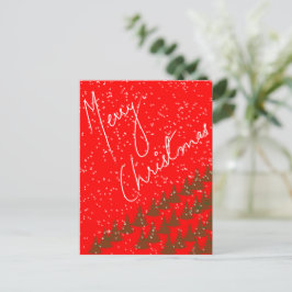 Postal Navidad Alegre Dibujada a Mano