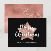 Navidad Alegre Estrella de Oro Rosa Moderno