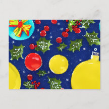 Navidad con Acebo Festivo y Adornos