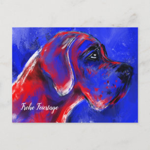Postal Navidad con Doggen Retrato