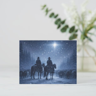 Postal Navidad Country Western Vaquero