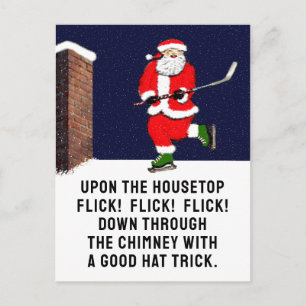 Postal Navidad Creativa de Hockey
