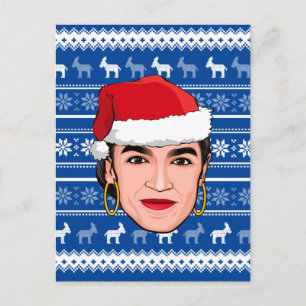 Postal Navidad de Alexandria Ocasio-Cortez (AOC)