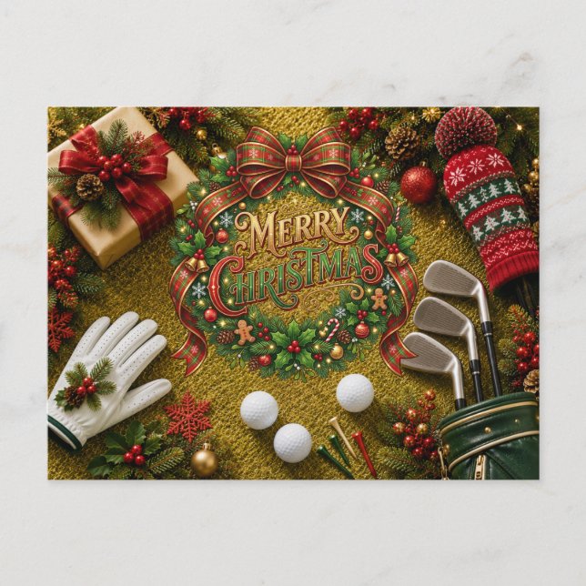 Postal Navidad de Golf (Anverso)