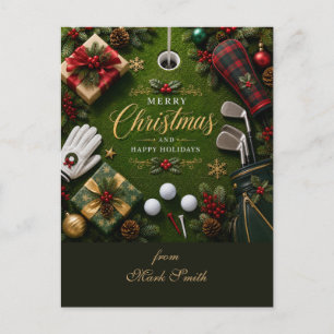 Postal Navidad de Golf