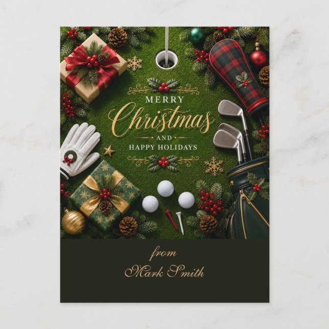 Postal Navidad de Golf (Anverso)