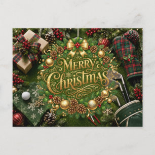 Postal Navidad de Golf