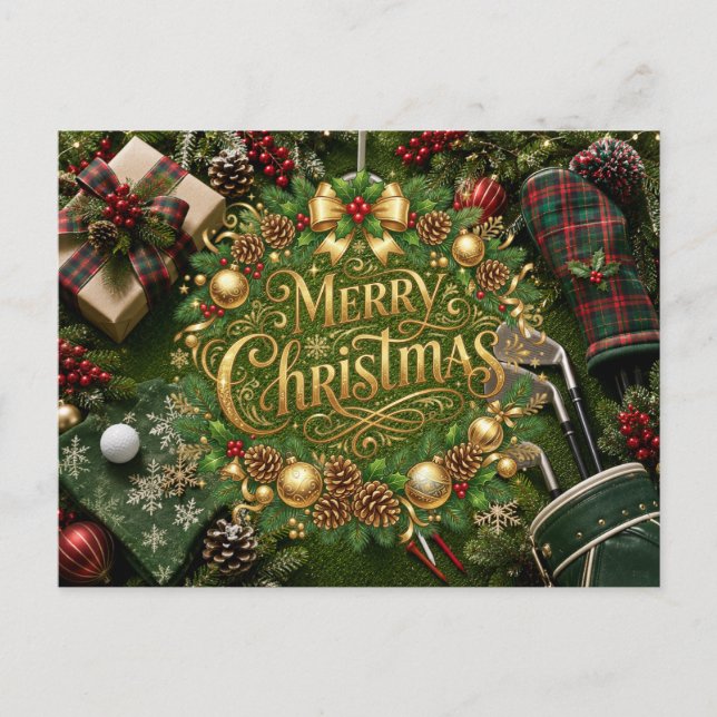 Postal Navidad de Golf (Anverso)