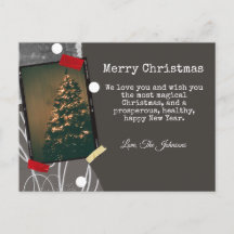Navidad de máquina de escribir de foto instantánea