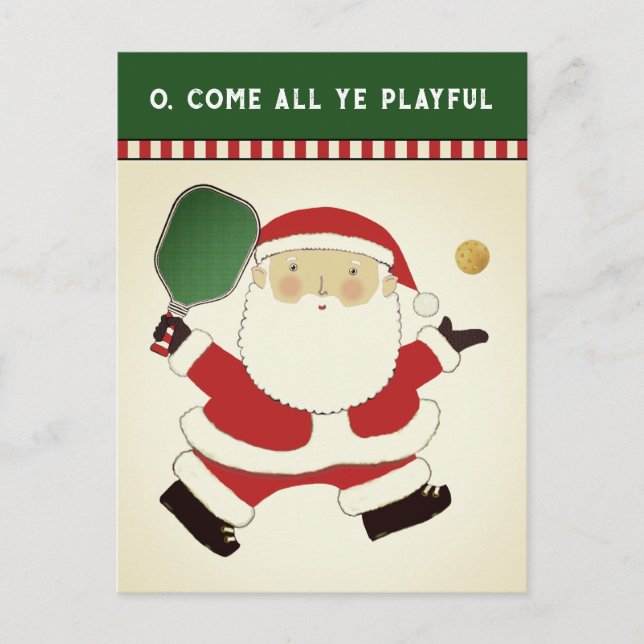 Postal Navidad de pickleball (Anverso)