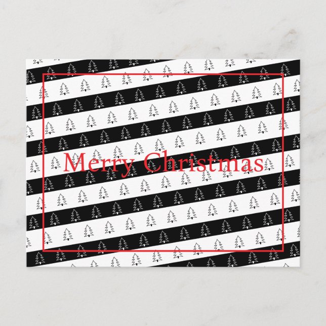 Postal Navidad en Blanco y Negro (Anverso)