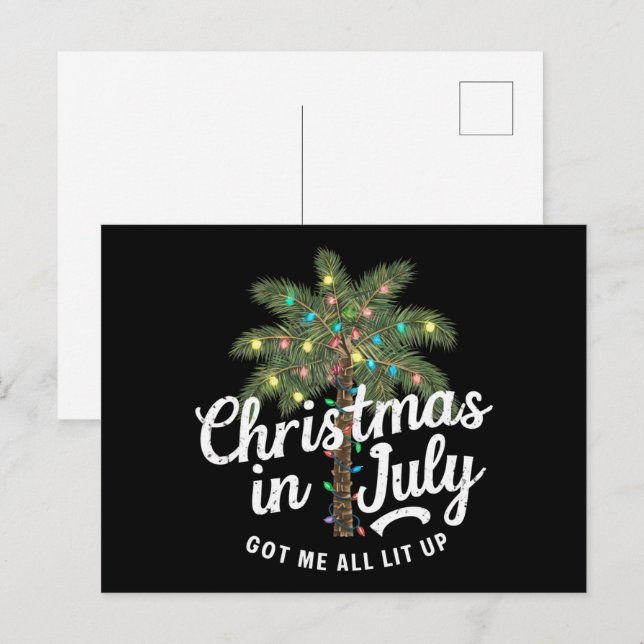 Postal Navidad en Julio Me Tiene Super Emocionado (Anverso / Reverso)