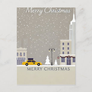 Postal Navidad en la ciudad de Nueva York   Estatua icóni