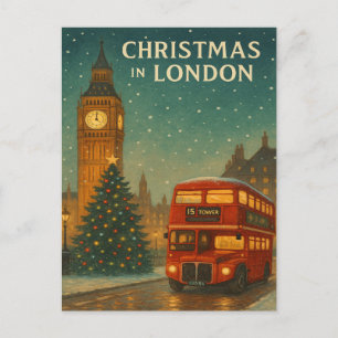 Postal Navidad en Londres – Escena festiva con R