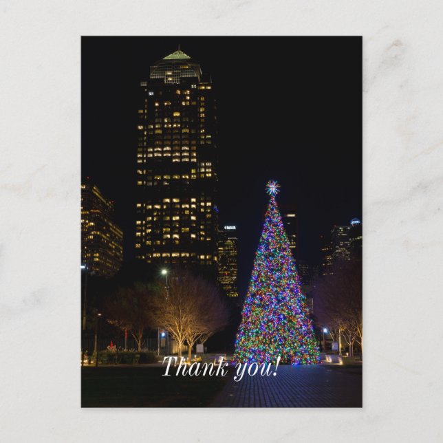 Postal Navidad en Warren Park Noche (Anverso)