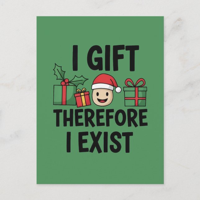 Postal Navidad Existo Porque Regalo (Anverso)