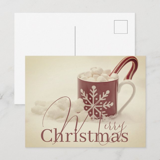 Postal Navidad Feliz Cacao Vintage (Anverso / Reverso)