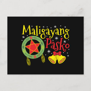 Postal Navidad filipina en Filipinas Feliz Navidad
