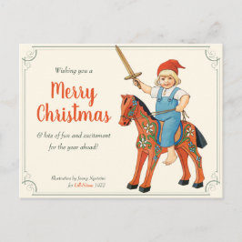 Postal Navidad Jenny Nyström Lill-Nisse montando CC0311