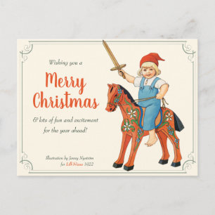 Postal Navidad Jenny Nyström Lill-Nisse montando CC0311