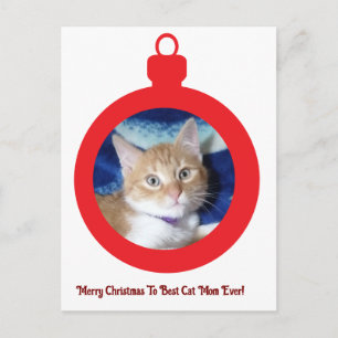 Postal Navidad, Mejor Mamá de Gatos del Mundo ,