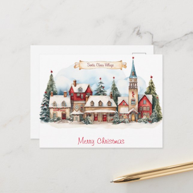 Postal Navidad Merry Christmas Vintage (Anverso/Reverso In Situ)