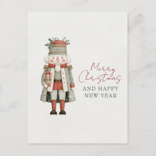 Postal Navidad Minimalista Cascanueces Lindo