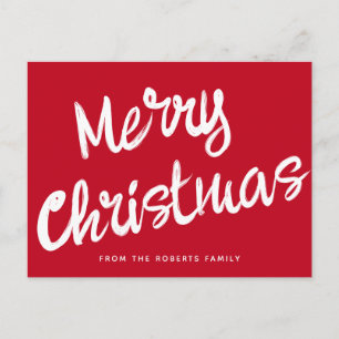 Postal Navidad moderna alegre letra negrita