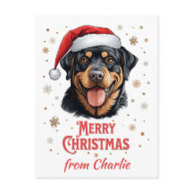 Navidad personalizada de Rottweiler Dog Santa Merr