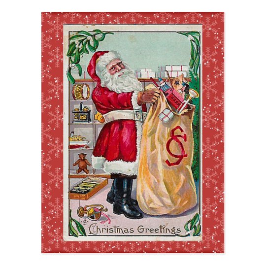 Postal Navidad Postacrd del vintage