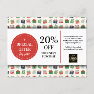 Postal Navidad Presenta Descuento de Cupón Personalizado