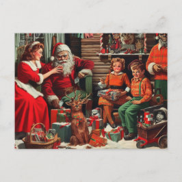 Postal Navidad Retro Santa Terror