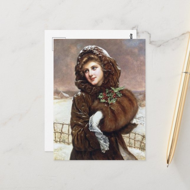 Postal navidad retro vintage (Anverso/Reverso In Situ)