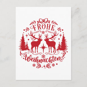 Postal Navidad Roja y Blanca