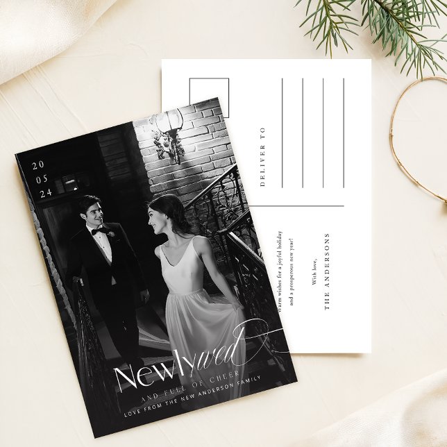 Postal Navidad Romántica en Blanco y Negro para Fotos de  (Subido por el creador)