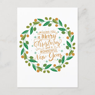Postal Navidad sencilla y feliz