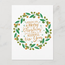 Postal Navidad sencilla y feliz