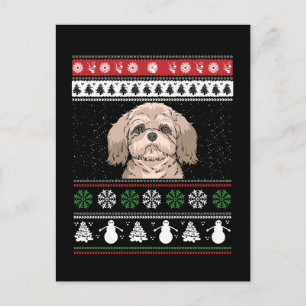 Postal Navidad Shih Tzu 