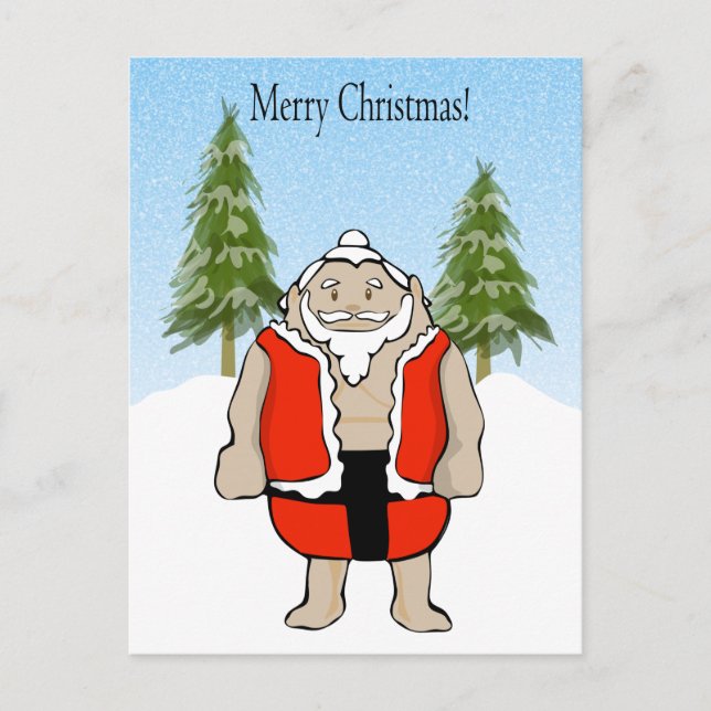Postal Navidad Sumo Santa (Anverso)