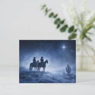 Postal Navidad vaquera occidental del suroeste