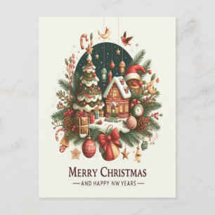 Postal Navidad y Año Nuevo.