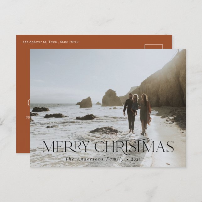 Postal Navidades 1 festividad plegada de flores botánicas (Anverso / Reverso)