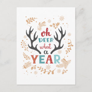 Postal Navidades 2020 Oh Deer Qué Año Pandemia