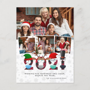 Postal Navidades 2021   Fotos de las máscaras de la cara