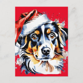 Postal Navidades adorables cachorros