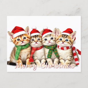 Postal Navidades Adorables Gatos Pet Lover