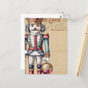 Postal Navidades Adorables Nutcraker Vintage