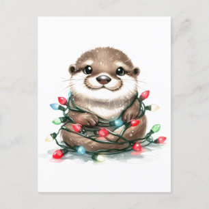 Postal Navidades Adorables Otter
